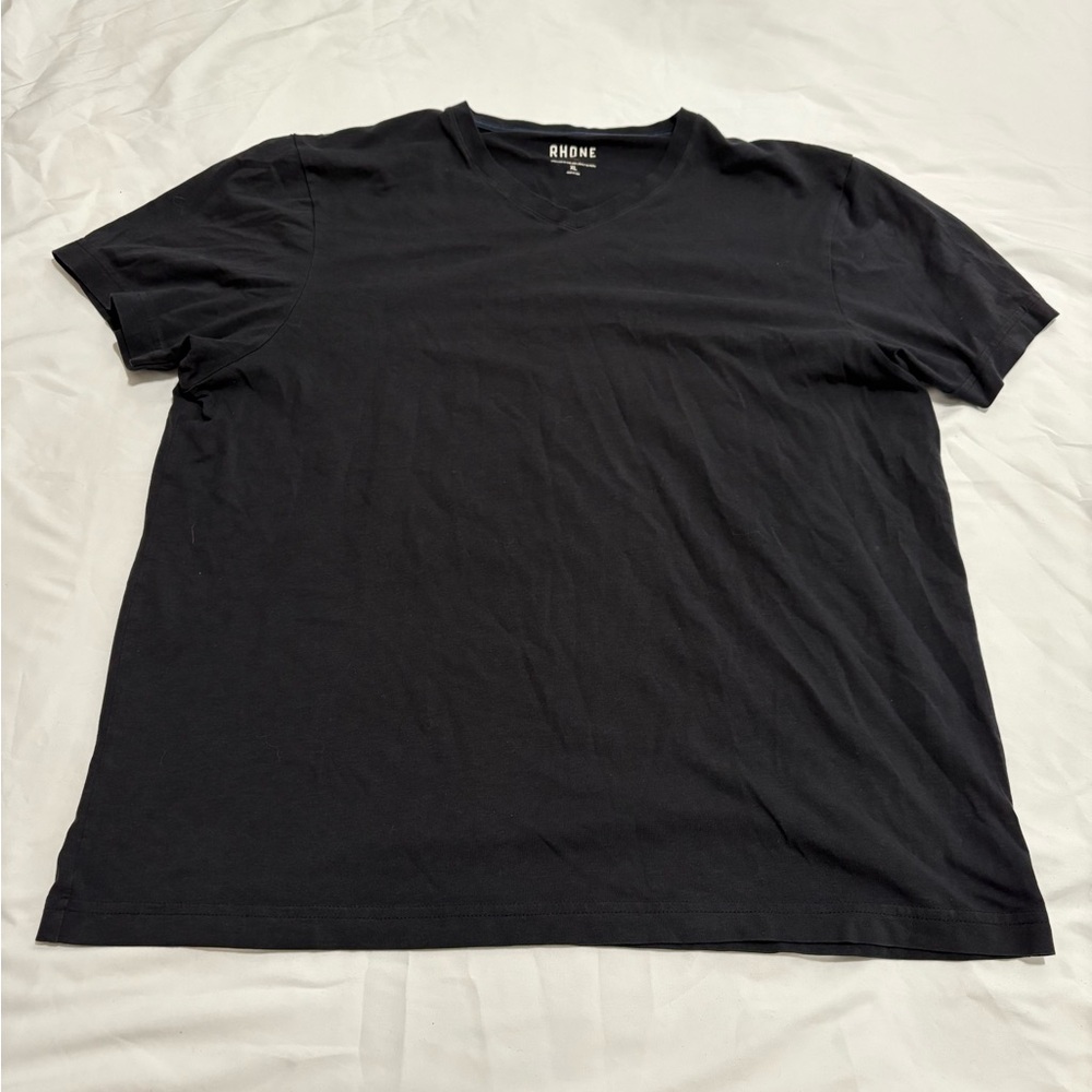 Men’s Rhone V Neck T Shirt Black Size XL